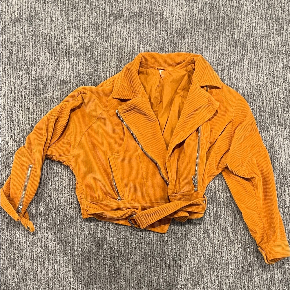 Free People Slouchy Moto Corduroy Jacket